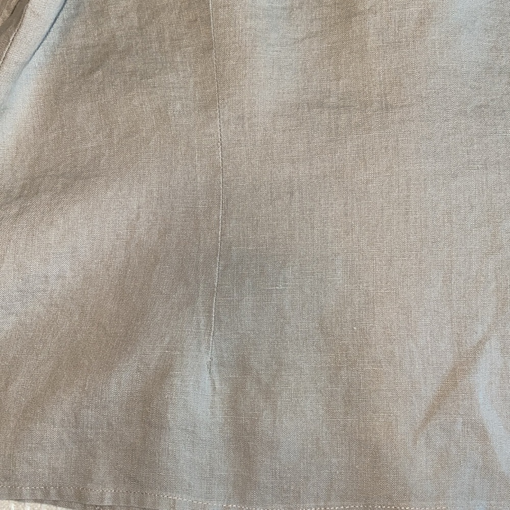 Tan Linen Button-Up Shirt - Picture 7 of 7